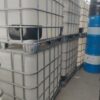 TANQUEIBC4 TANQUE IBC 1000 L HDPE JAULA GALVANIZADA VALVULA DN50 SEMINUEVO