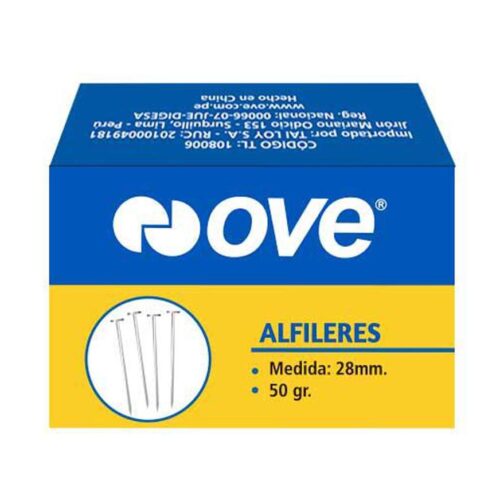 Alfileres Ove 28 Mm Caja X 50 G