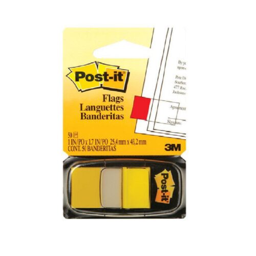 Banderitas Adhesivas 3M Post-It 25.4 X 43.2 Mm Amarillo 50 Hojas