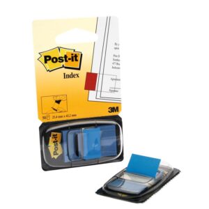 Banderitas Adhesivas 3M Post-It 25.4 X 43.2 Mm Azul 50 Hojas