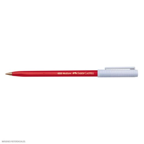 Bolígrafo Faber Castell 033 Rojo Punta Mediana
