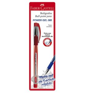 Bolígrafo Faber Castell Power Gel 065 Rojo X 1 Und