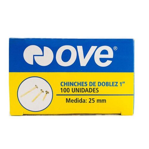 Chinches De Doblez Ove 25 Mm Caja X 100 Und