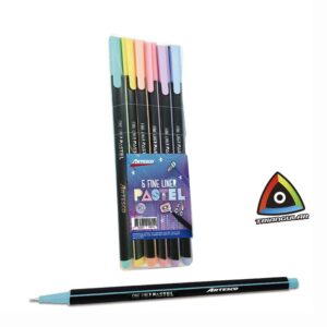 Plumón Artesco Fineliner Pastel X 6 Und