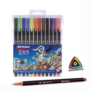 Plumón Artesco Fineliner Triangular X 12 Und