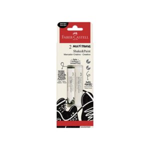 Marcador Faber Castell Shake & Paint Blanco/Negro X 2 Und