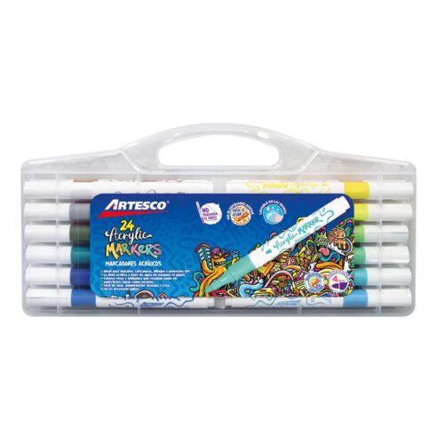 Marcadores Acrílicos Artesco Acrylic Markers X 24 Und