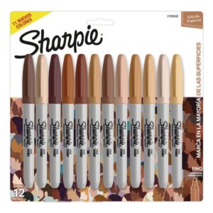 Plumón Indeleble Delgado Sharpie Portraits Punta Fina X 12 Und