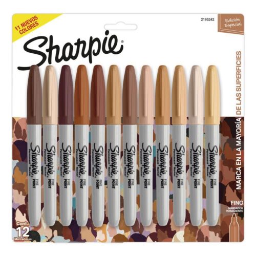 Plumón Indeleble Delgado Sharpie Portraits Punta Fina X 12 Und