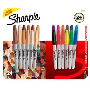 Plumón Indeleble Delgado Sharpie Portraits Punta Finax 24 Und