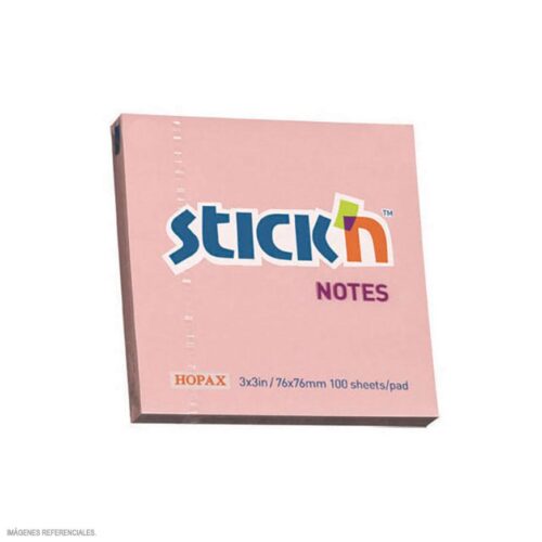 Notas Adhesivas Stick'N Notes 21148 76 X 76 Mm Rosado 100 Hojas