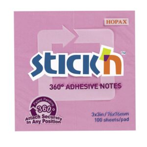Notas Adhesivas Stick'N Notes 76 X 76 Mm Rosado 100 Hojas