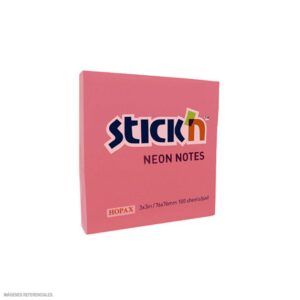 Notas Adhesivas Stick'N Notes 76 X 76 Mm Rosado Neón 100 Hojas