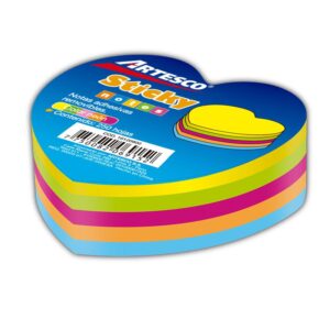 Notas Adhesivas Artesco 75 X 75 Mm Formas Neón 250 Hojas Surtido
