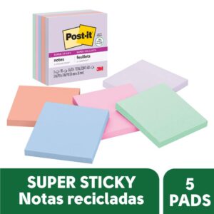 Notas Adhesivas 3M Post-It Super Sticky 76 X 76 Mm Colores Frutales 450 Hojas