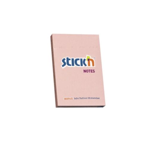 Notas Adhesivas Stick'N Notes 76 X 51 Mm Rosado 100 Hojas