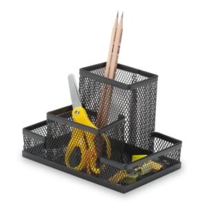 Organizador Porta Clips Y Lápices Ove Tipo Rejilla Negro