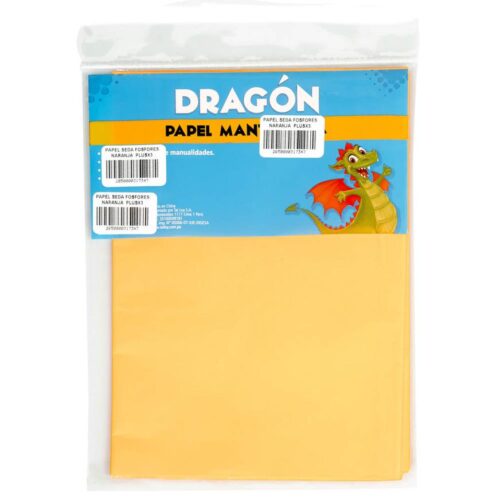 Papel Seda Naranja Fosforescente X 3 Und