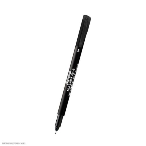 Plumón Indeleble Delgado Artesco Multimax 421-S Negro