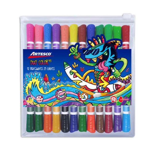 Plumón Grueso Artesco Duo Color 45 X 12 Und