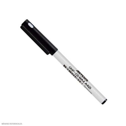 Plumón Indeleble Delgado Artesco Cd-Max 0.7 Mm Negro