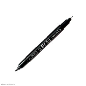 Plumón Indeleble Delgado Artesco Cd-Max Dúo Negro