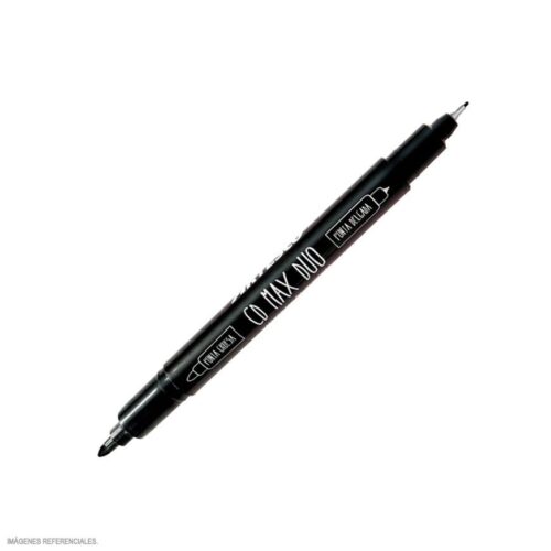 Plumón Indeleble Delgado Artesco Cd-Max Dúo Negro