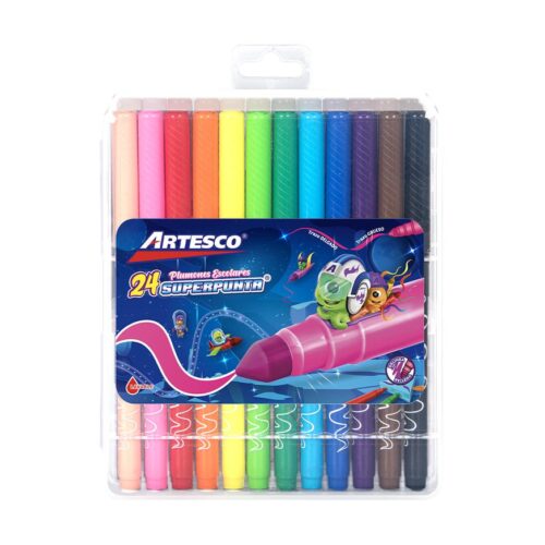 Plumon Artesco Superpunta X 24 Estuche Rigido