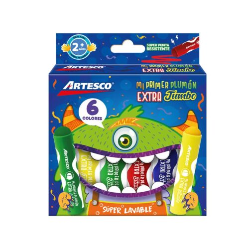 Plumón Artesco Extra Jumbo Mi Primer Plumón X 6 Und
