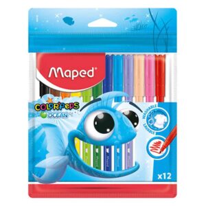 Plumón Delgado Maped Ocean Pulse X 12 Und