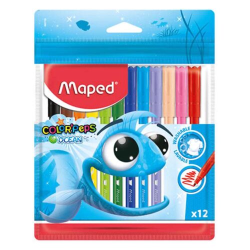 Plumón Delgado Maped Ocean Pulse X 12 Und