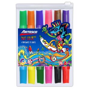 Plumón Grueso Artesco Duo Color 47 X 6 Und