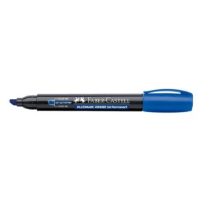 Plumón Indeleble Jumbo Faber Castell Winner 54 Punta Biselada Azul