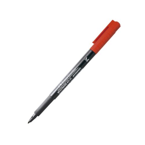 Plumón Indeleble Delgado Faber Castell Multimark 421-M Rojo