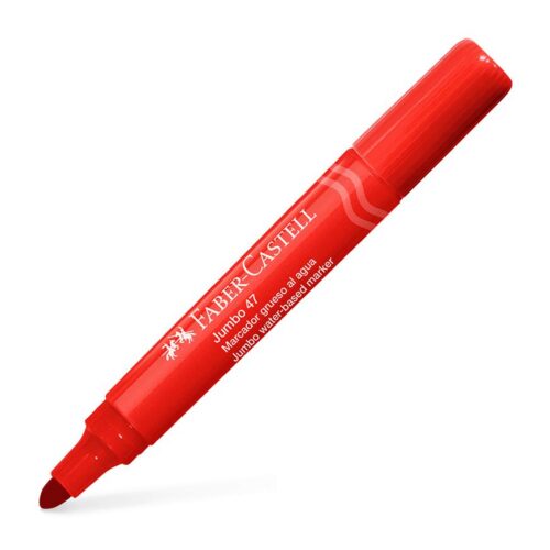 Plumón Jumbo Faber Castell 47 Rojo X 1 Und