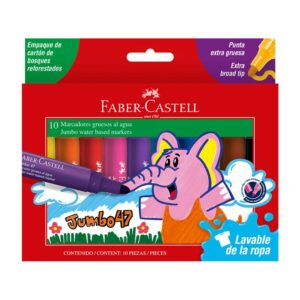 Plumón Jumbo Faber Castell Winner 47 Estuche X 10 Und