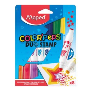 Plumón Grueso Maped Colorpeps Duo Stamp X 8 Und