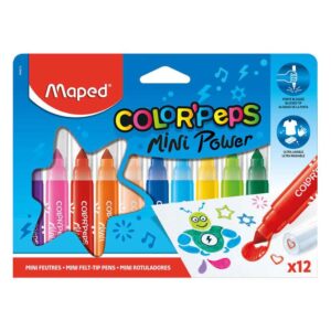 Plumón Grueso Maped Colorpeps Mini Power X 12 Und