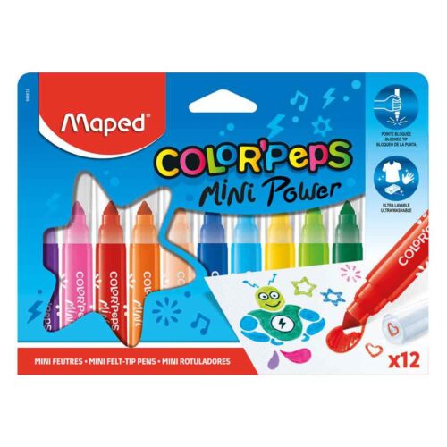 Plumón Grueso Maped Colorpeps Mini Power X 12 Und