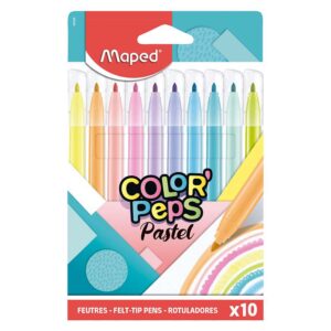 Plumón Delgado Maped Colorpeps Pastel X 10 Und