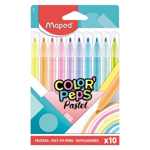 Plumón Delgado Maped Colorpeps Pastel X 10 Und