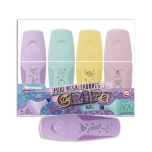 Mini Resaltador Artesco Grip Pastel X 4 Und