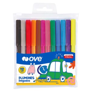 Plumón Delgado Ove 45 Estuche X 12 Und