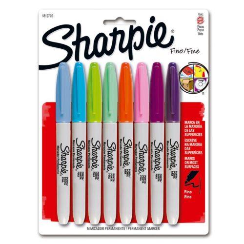 Plumón Indeleble Delgado Sharpie Punta Fina X 8 Und