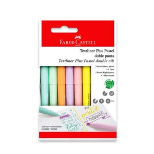 Resaltador Faber Castell Textliner Doble Punta Pastel X 6 Und