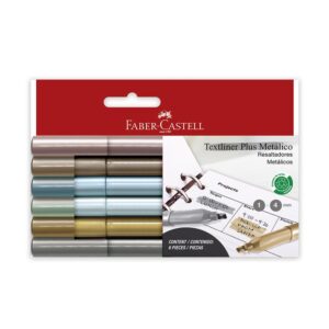 Resaltador Faber Castell Textliner Metálicos X 6 Und