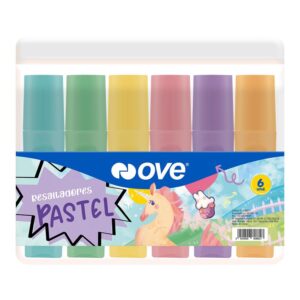 Plumón Resaltador Ove Pastel X 6 Und