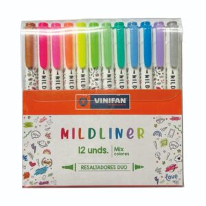 Plumón Resaltador Vinifan Mildliner X 12 Colores Mixtos