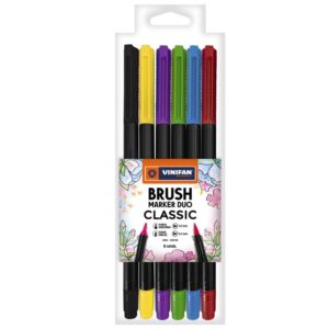 Plumón Vinifan Brush Dúo Básico X 6 Und