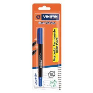 Plumón Indeleble Delgado Vinifan Best 421 Azul